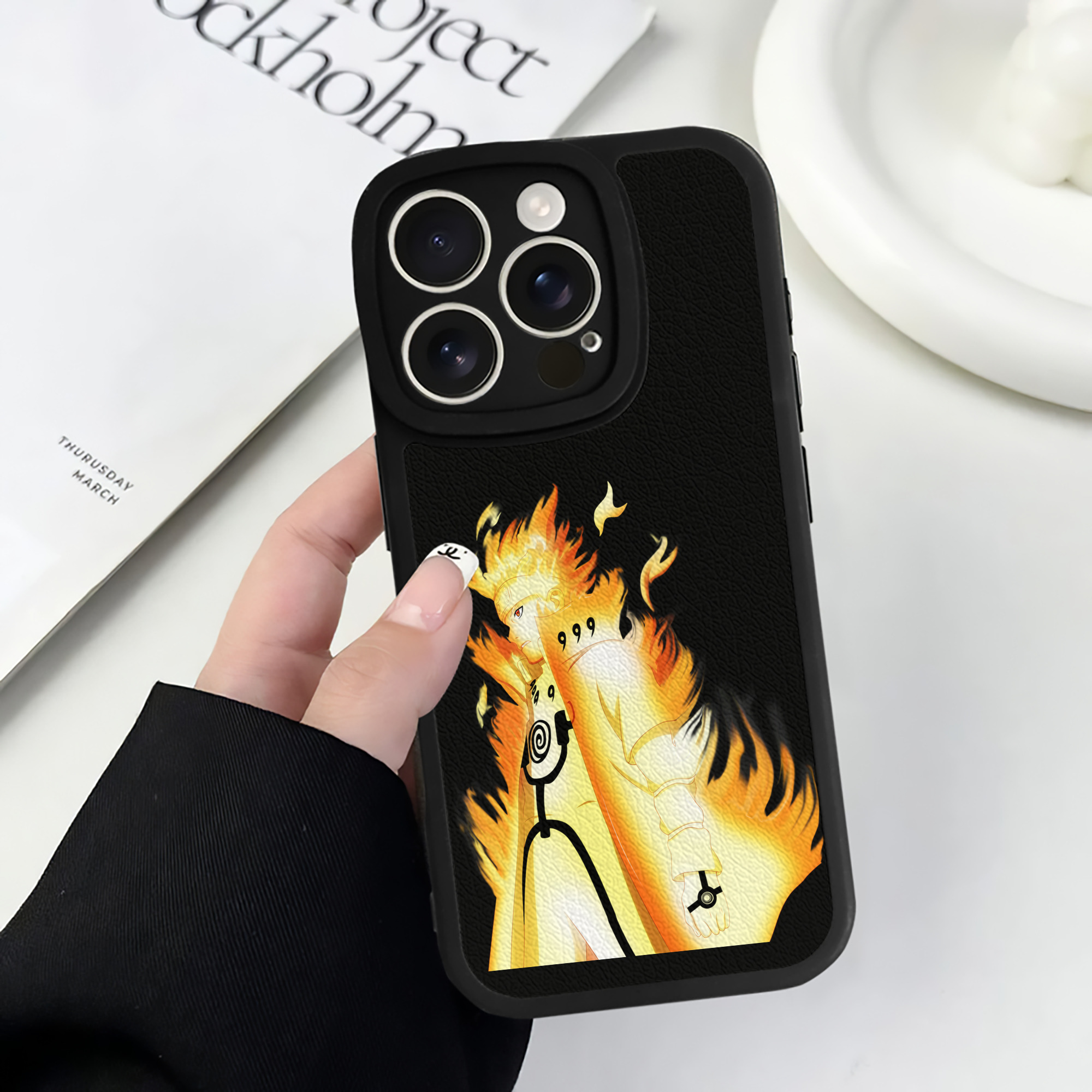 （画像用） NARUTO -ナルト- うずまき ナルト Uzumaki Naruto 【iPhone 16シリーズ対応】シリコンスマホケース（レザー調） 材質：シリコン